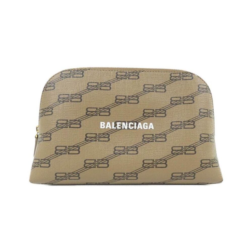 Balenciaga BB Monogram Coated Canvas Pouch